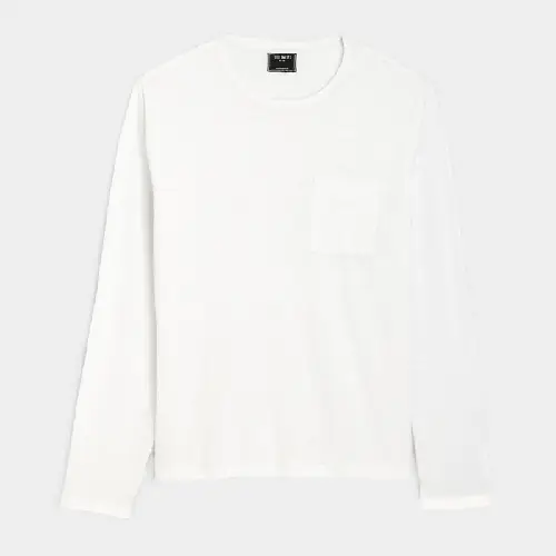 Jersey Long Sleeve T-Shirt in White Todd Snyder