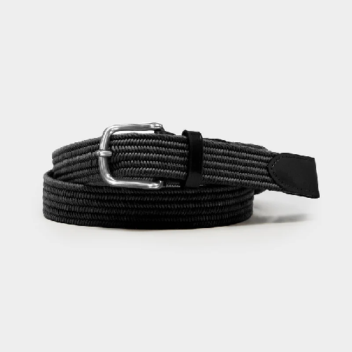 Todd Snyder Stretch Braided Belt In Black