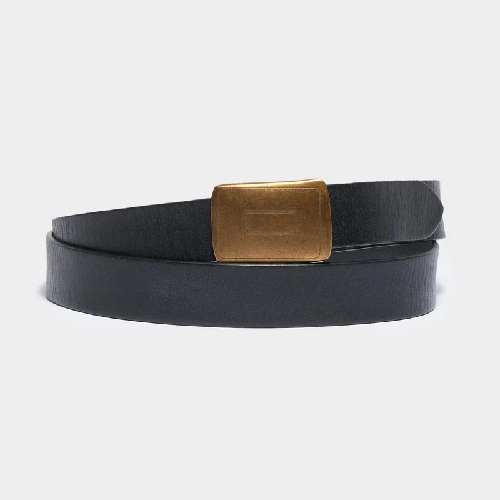 Todd Snyder Vintage Leather Belt In Black