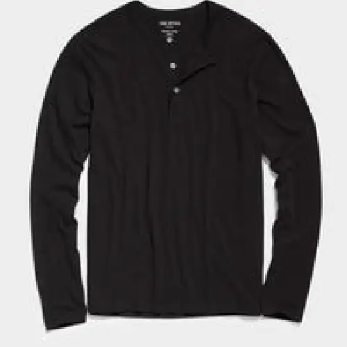 Todd snyder Long Sleeve Jersey in Black color Henley