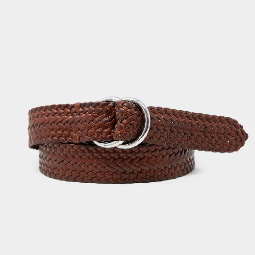 Tood Snyder Mens Braided Belt In Warm Cognac