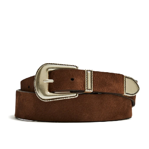 Tood Snyder Suede Western Belt In Brown