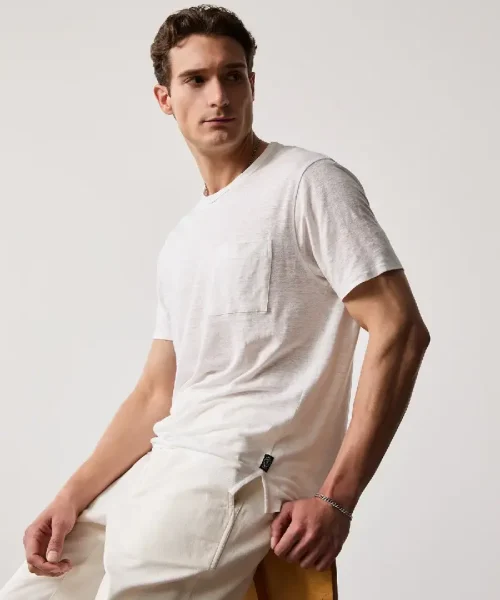 Linen Jersey T-shirt in White todd snyder