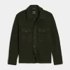 Todd snyder Boiled Wool CPO Shirt Jacket in Dark Moss