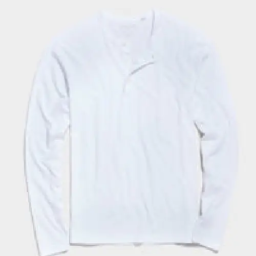 Todd snyder Long Sleeve Premium Jersey Henley in White