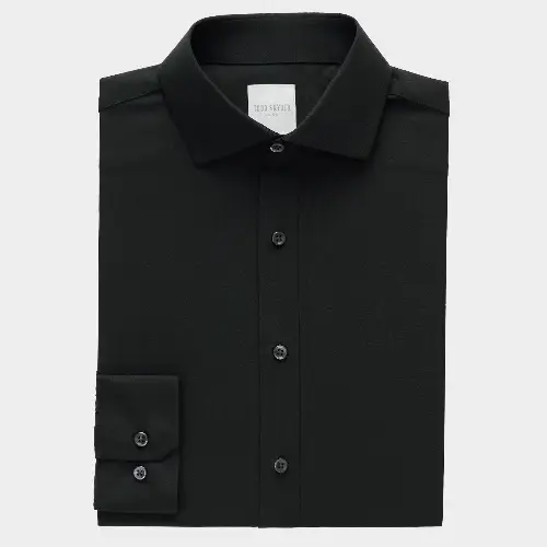 Todd snyder || linen dress shirt Spread Collar in Pitch Black