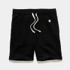 linen shorts men's Warm Up Short in todd Black